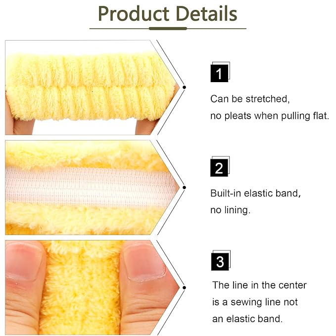 VELSCRUN Spa Headband, Makeup Face Wash Skincare Headbands, Stuff - Image 8
