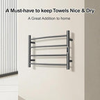 Towel Warmer with Built-in Timer Bathroom Wall Mounted Bath Towel Heater - Image 4