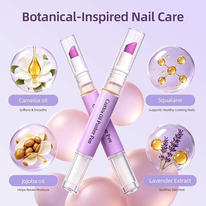 2-in-1 Cuticle Oil Pusher Pen, 2026 New Ceramic Cuticle Pusher & Oil Pen - Image 2