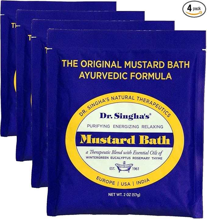 Dr. Singha's Mustard Bath, Therapeutic Bath Salts, 2 Oz by DrSinghas
