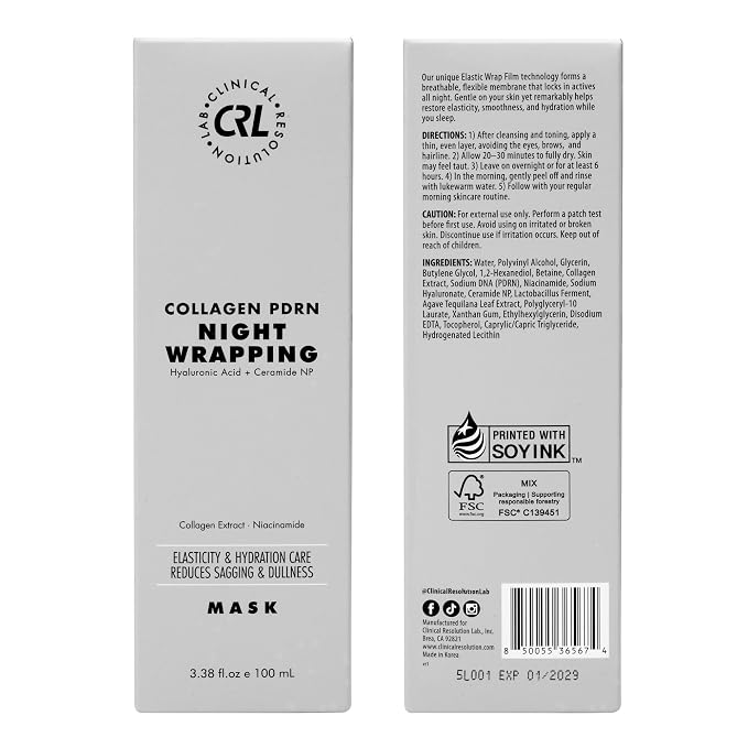 Clinical Resolution PDRN Collagen Night Wrapping Mask, All-In-One Nourish - Image 11