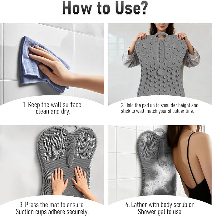 Back Scrubber Body Bath Cushion Tub Bathtub Back Lumbar Support Ergonomic - Image 9