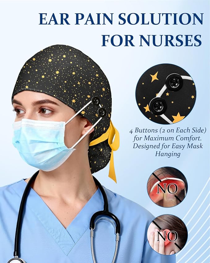 Plifal 100% Cotton Scrub Cap - Image 4