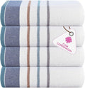 CASA COPENHAGEN White Bay 4Pcs 100% Egyptian Cotton Designer Hand Towels Gift by CASACOPENHAGEN
