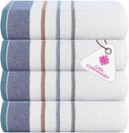 CASA COPENHAGEN White Bay 4Pcs 100% Egyptian Cotton Designer Hand Towels Gift by CASACOPENHAGEN