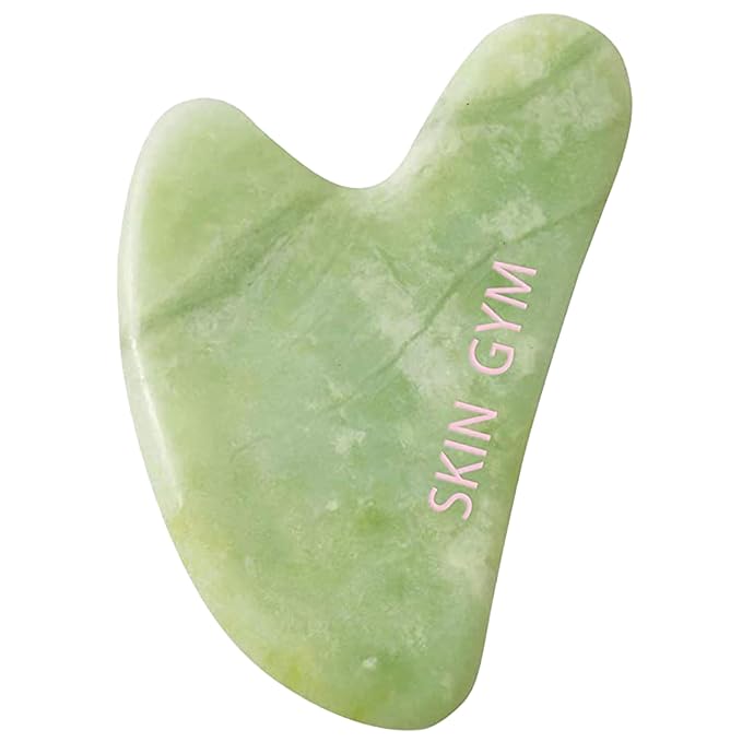 SKIN GYM Jade Sculpty Heart Gua Sha Tool, Heart-Shaped Facial Massage Tool by SkinGymCo