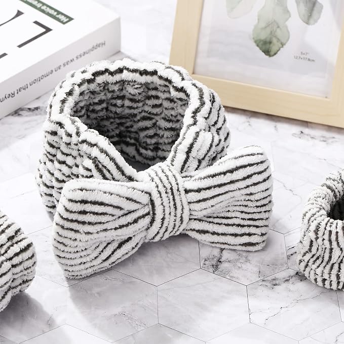 Hanaive 3 Pcs Spa Headband and Wristbands Set - Image 6