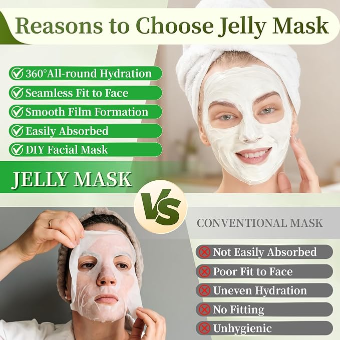 Pjordo Powder Jelly Mask for Facials Professional, Peel Off Facial Mask for - Image 5