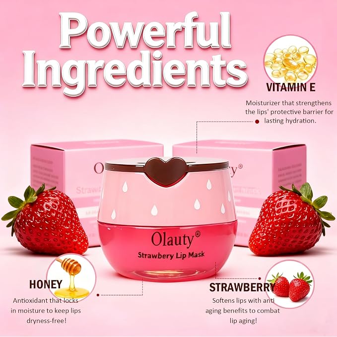6Pcs Bee Lip Balm Honey Pot, Strawberry, Watermelon, Apple Lime, Honey Lip Balm - Image 5