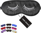 100% Mulberry Silk Sleep Mask Blackout, Cute Natural Sleeping Mask by NMMGlobal