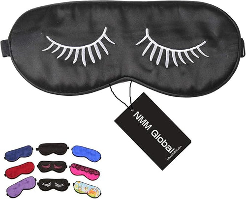 100% Mulberry Silk Sleep Mask Blackout, Cute Natural Sleeping Mask by NMMGlobal