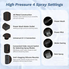 Hibbent 5-spray Filtered Rainfall Shower Head Combo, High Pressure 13'' - Image 5