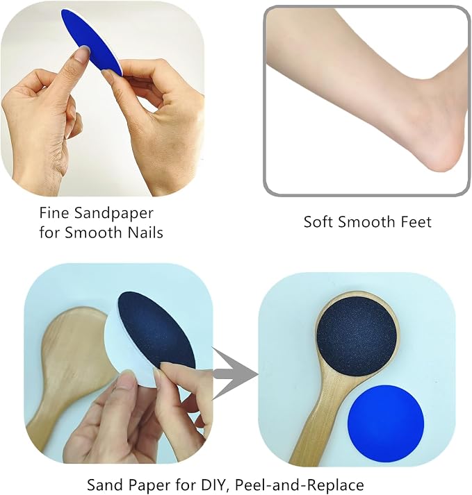2Pcs Foot File Callus Remover 13.7" Long Handle, 2-in-1 Foot Scrubber - Image 7