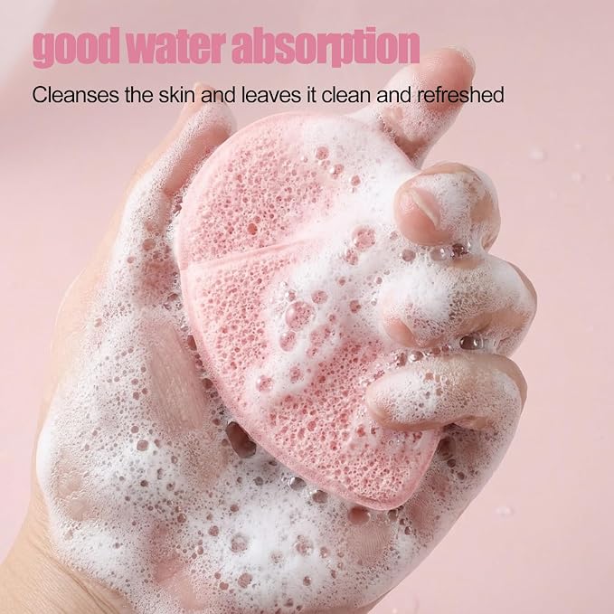 9PCS Drop Shape Exfoliating Face Scrubber Sponge Daily Cleansing Facial Sponges - Image 6
