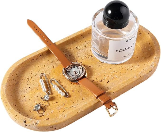 Koville Natural Travertine Tray by Koville