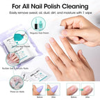 Gellen 100 Pack Nail Cleanser Pads and Polish Remover Pads, Acetone Nail Polish - Image 6