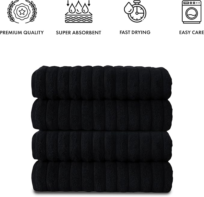 Classic Turkish Towels CTT Premium 4 Pack Bath Towels Set, Made - Image 6
