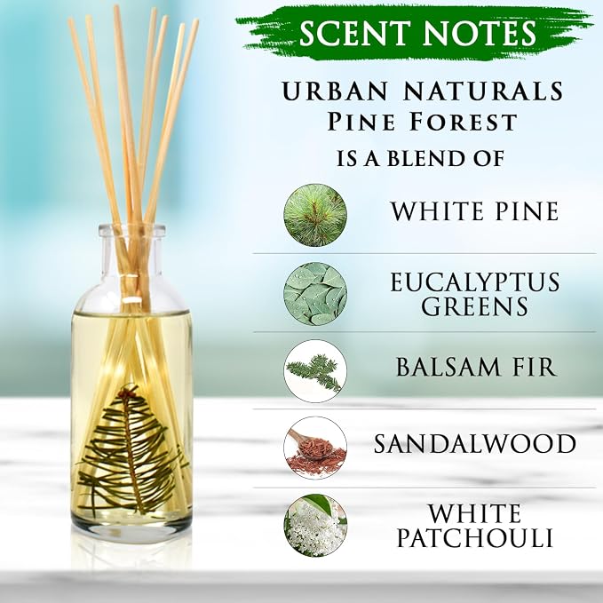 Urban Naturals Pine Forest Reed Diffuser Set - Image 6