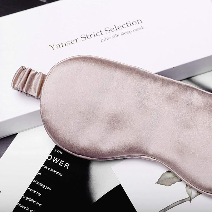 Silk Sleep Mask Light Blocking Luxury 100% Mulberry 19mm Silk Eye Mask Eye - Image 6