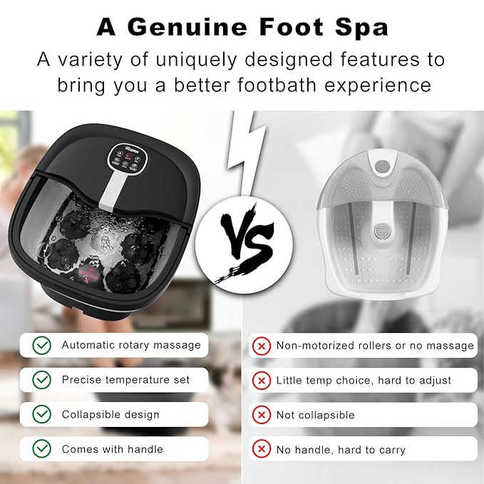 HOSPAN Collapsible Foot Spa Electric Rotary Massage, Foot Bath - Image 2