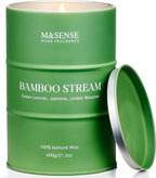 M&SENSE Bamboo Scented Candles Natural Non Toxic, Large Aromatherapy Candle by MSENSE