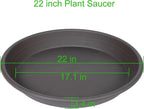 2 Pack of 22 inch Plant Saucer, Large Plant Tray, Heavy Sturdy Plant Drainage - Image 2