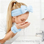 7 Pcs Spa Set, Facial Headband and Wristband Set, Skincare Accessories - Image 2