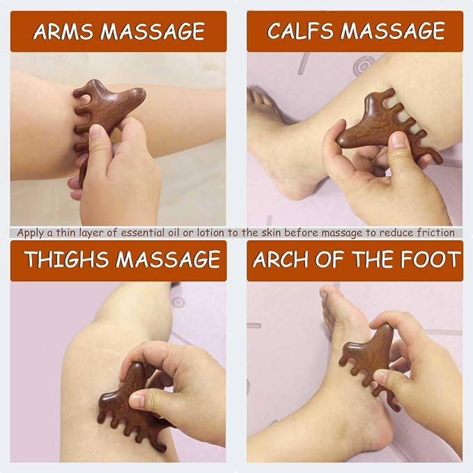 Wooden Scalp Massager for Scalp Gua sha, Massage Comb, Wooden Head Massager - Image 6