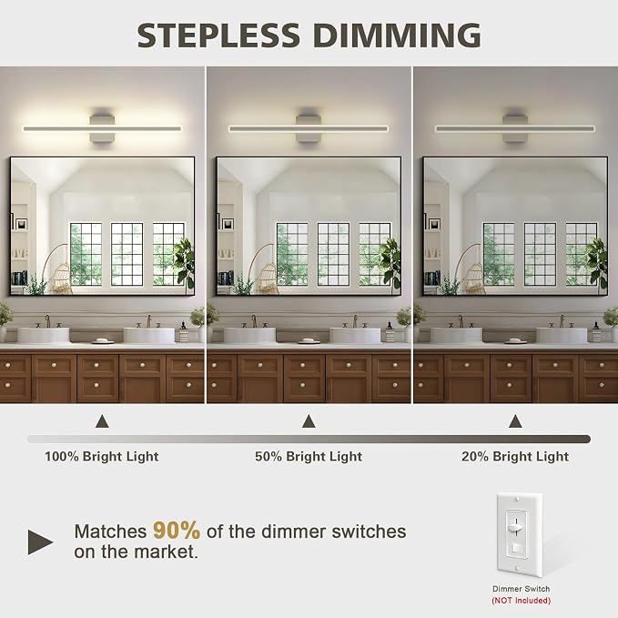 JUSHENG Brushed Nickel Vanity Lights - Image 4