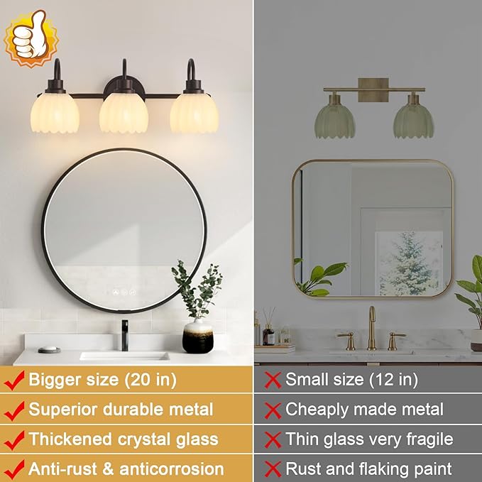 Bathroom Light Fixtures, Oil Rubbed Bronze Vanity Lights - Image 2