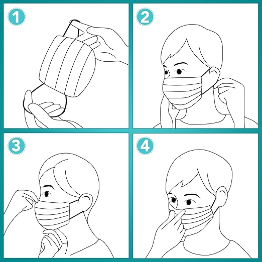 ZTANPS 100 PCS Disposable Face Masks, 3 Ply Protection Face Masks - Image 7