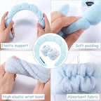 Zkptops Spa Headband for Washing Face Wristband Set Sponge Makeup Skincare - Image 5