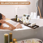 FLYJOE Wood Bathtub Tray Table - Image 6