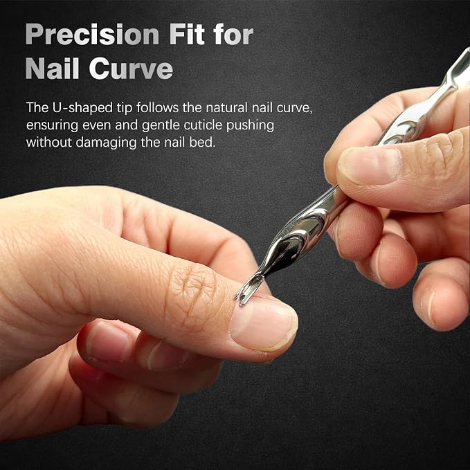 Stainless Steel 2-in-1 Cuticle Pusher - Image 4
