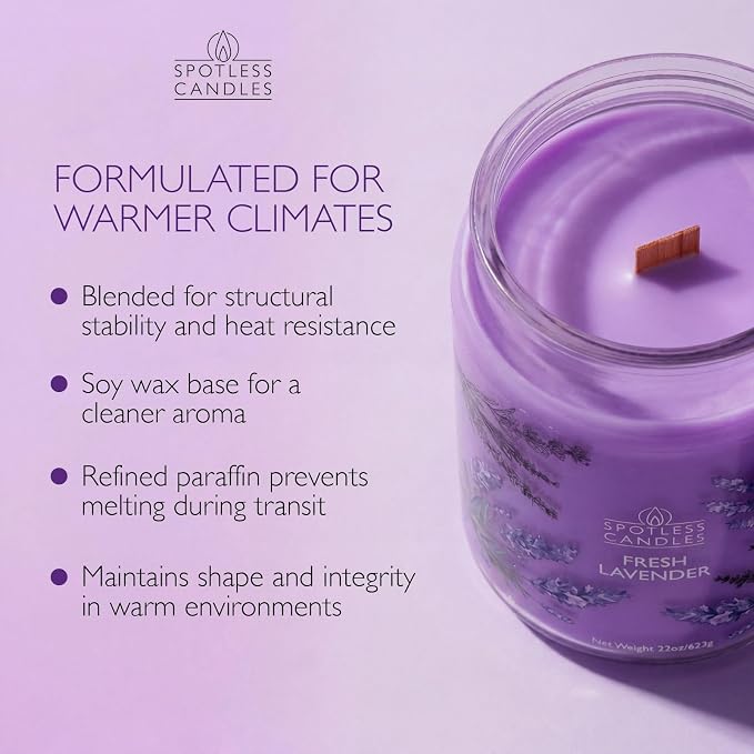 Spotless Leopard Fresh Lavender Candle 22oz Glass Jar - Image 5