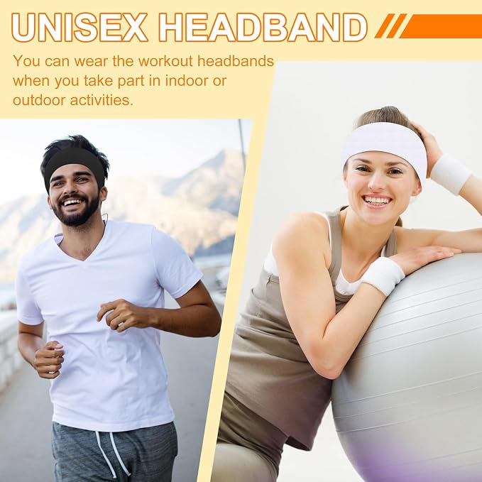 RITOPER Wide Headbands for Women Non Slip, Workout Yoga Running Womens Headband - Image 4