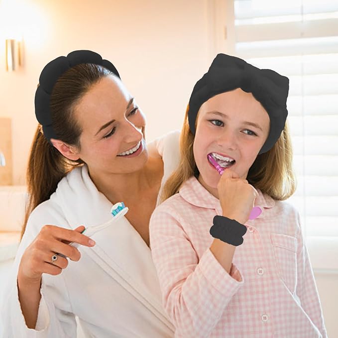 Black Spa Headband and Wristband Set - Image 6