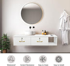 Wall Mount Styling Station for Hair Stylist, Wooden Hair Salon Station Storage - Image 9