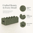 Scalloped Green Toilet Tank Basket - Image 8