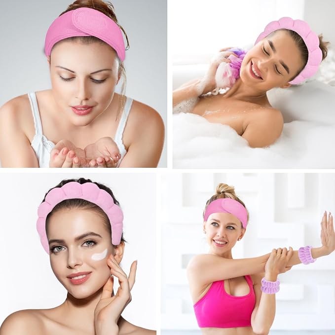 Spa Gift Set: Bubble Headband, Face Wash Headband, Skin Care Wristbands - Image 5