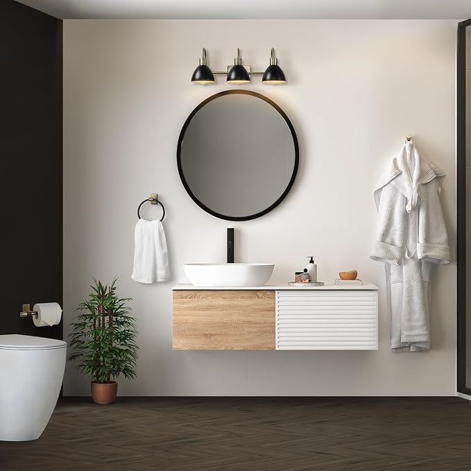 GLOBE Electric 63000058 5-Piece All-in-One Bathroom Accessory Set, Brass & Black - Image 2