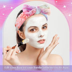 Riceshoot 24 Pieces Spa Headband Skincare Microfiber Tie Dye Headband Elastic - Image 6