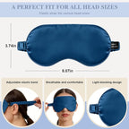 Silk Sleep Mask, Eye Mask for Sleep Women Men, Mulberry Sleeping Mask - Image 2