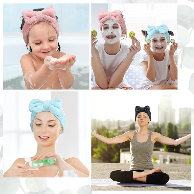 3 Pieces Towel Headbands for Women Makeup Headband for Washing Face Makeup Spa - Image 6