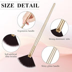 9 Pieces Facial Fan Mask Brushes, Soft Facial Applicator Brushes Tools - Image 3