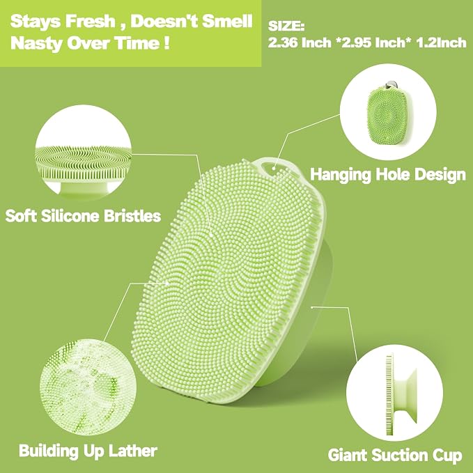 2 PCS Face Scrubber, Soft Silicone Face Exfoliator - Image 4