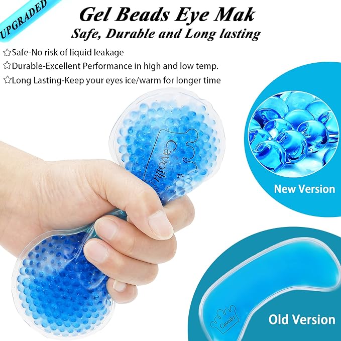 Eye Mask, Cooling Sleep Mask Gel Eye Mask - Image 5