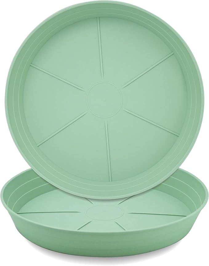 LWALRS Plant Saucer 14 Inch 2 Pack 6 8 10 12 14 16 18 20 25, Plastic Plant Trays by LWALRS