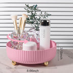Anyoifax Makeup Perfume Organizer Tray 360 Degree Rotating Lazy Susan Skincare - Image 2