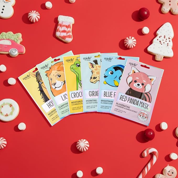 Epielle Character Face Mask Wild Kingdom 12 Pack, Fun & Effective Korean Skin - Image 8